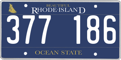 RI license plate 377186