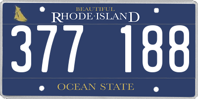 RI license plate 377188