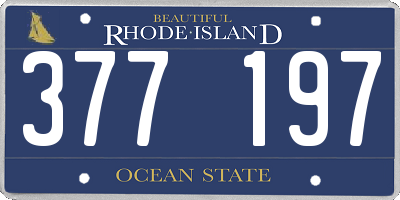 RI license plate 377197