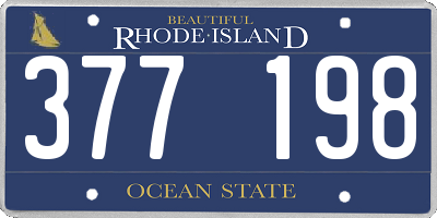 RI license plate 377198