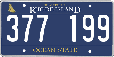 RI license plate 377199