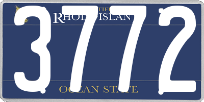 RI license plate 3772