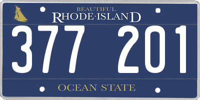 RI license plate 377201