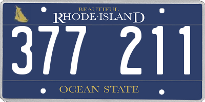 RI license plate 377211