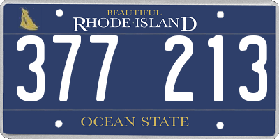 RI license plate 377213