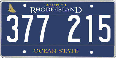RI license plate 377215