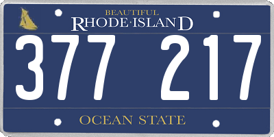 RI license plate 377217