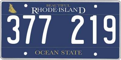 RI license plate 377219