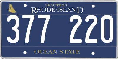 RI license plate 377220
