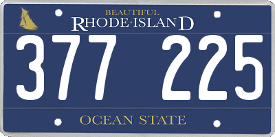 RI license plate 377225