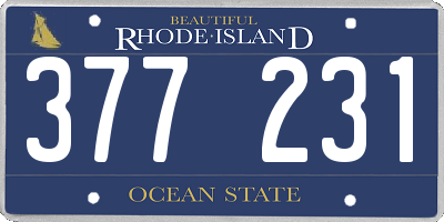 RI license plate 377231