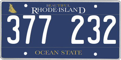 RI license plate 377232