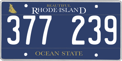 RI license plate 377239