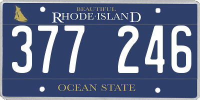 RI license plate 377246