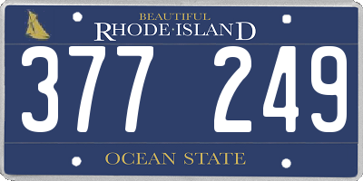 RI license plate 377249