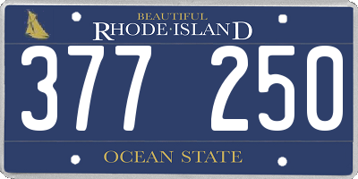 RI license plate 377250