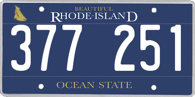 RI license plate 377251