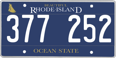 RI license plate 377252