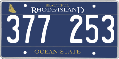 RI license plate 377253
