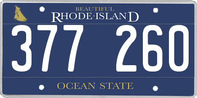 RI license plate 377260