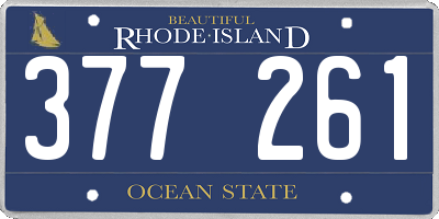 RI license plate 377261