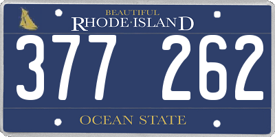 RI license plate 377262