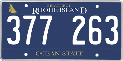 RI license plate 377263