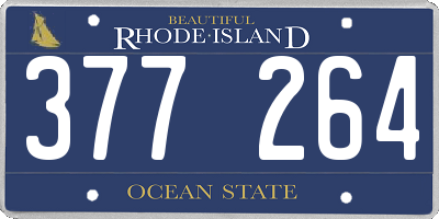 RI license plate 377264