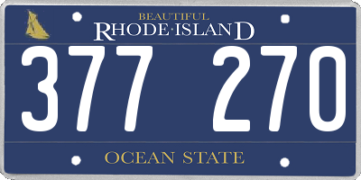 RI license plate 377270
