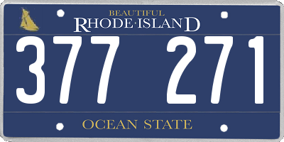 RI license plate 377271