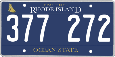 RI license plate 377272