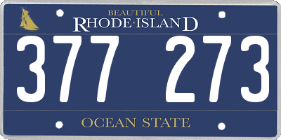 RI license plate 377273
