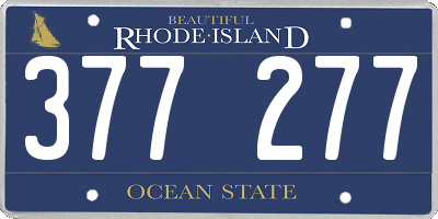 RI license plate 377277
