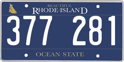 RI license plate 377281