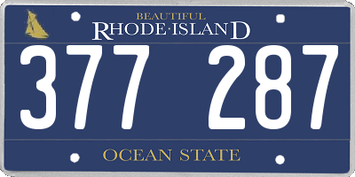 RI license plate 377287