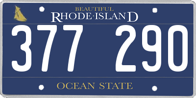 RI license plate 377290