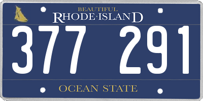 RI license plate 377291