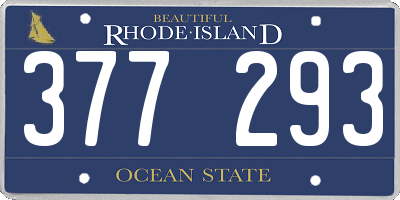 RI license plate 377293