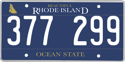 RI license plate 377299