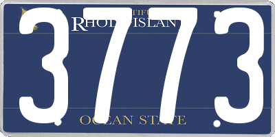 RI license plate 3773