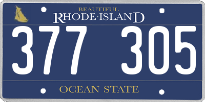 RI license plate 377305