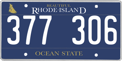 RI license plate 377306