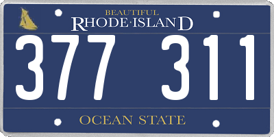 RI license plate 377311