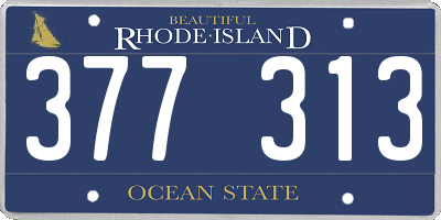 RI license plate 377313