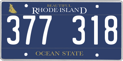 RI license plate 377318