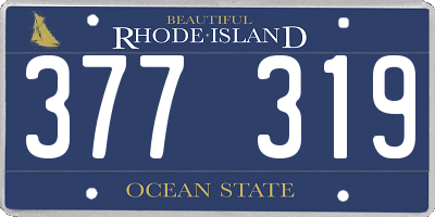 RI license plate 377319