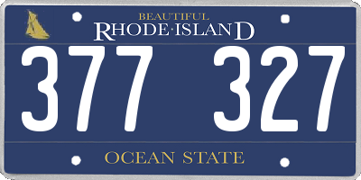 RI license plate 377327