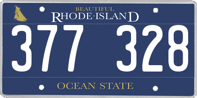 RI license plate 377328