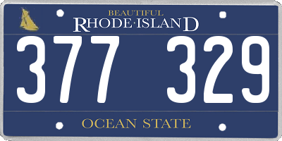 RI license plate 377329