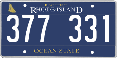 RI license plate 377331